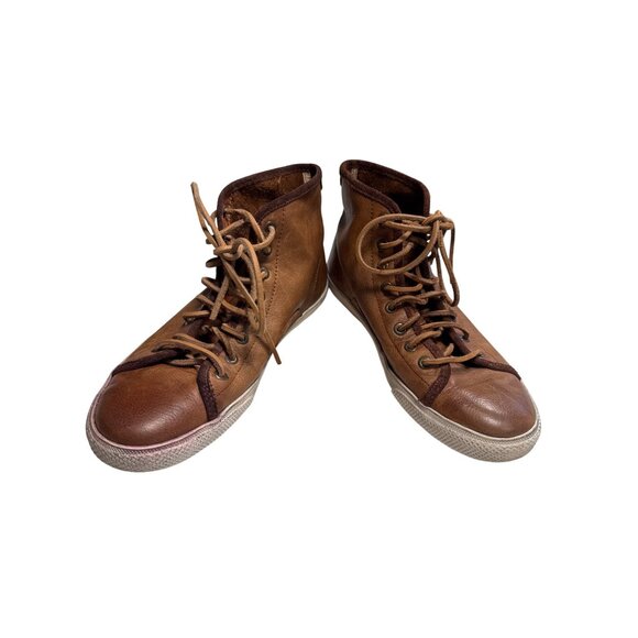 Frye Mens Brown Leather High Top Sneakers Size 8 SKU 7287 - Picture 1 of 11